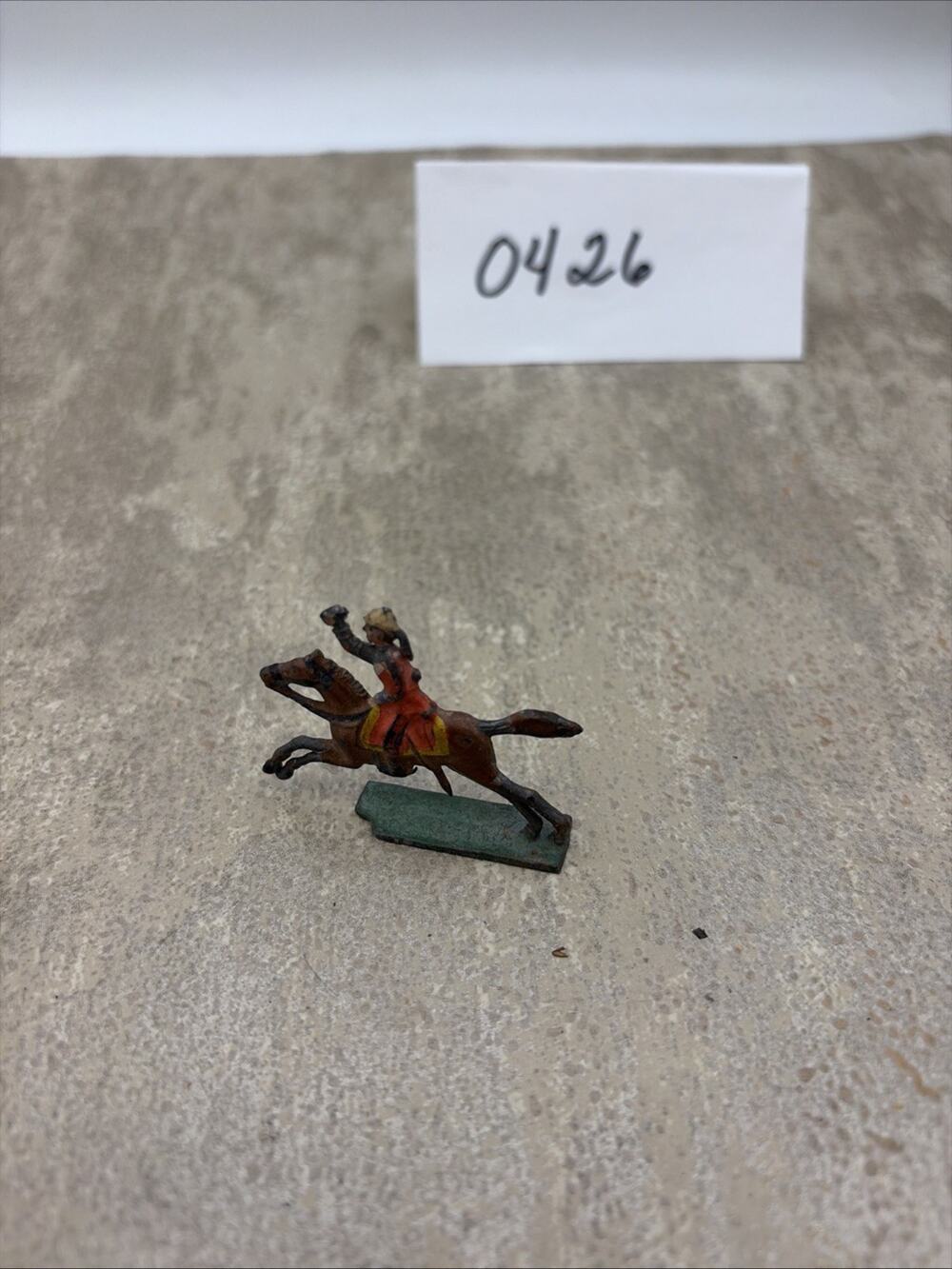 Vintage Barclay Manoil Cast Metal Toy Soldier On Horseback